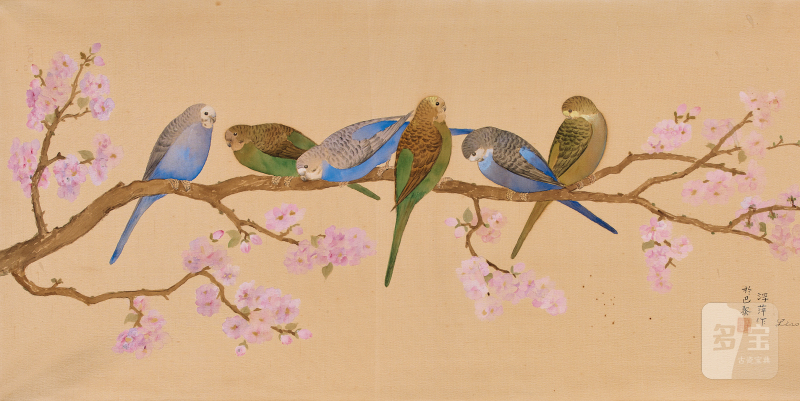 廖新学 LIAO XINXUE (1900-1958) 鹦鹉 Parrots - 图2